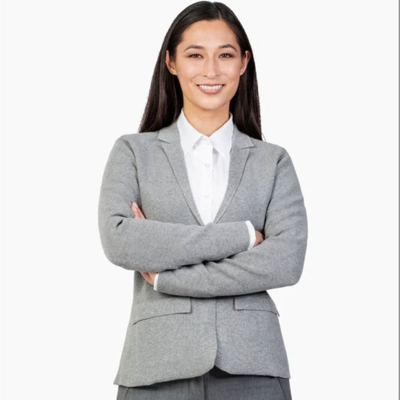 Ministry of Supply Atlas Gray Knit Blazer Size Large - Picture 3 of 13